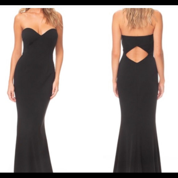Katie May Dresses & Skirts - Katie May Black Strapless Maxi Evening Dress SZ 8